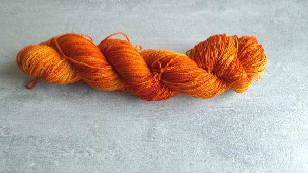 Naturperle Orangemelange-Fingering-Schurwolle non superwash