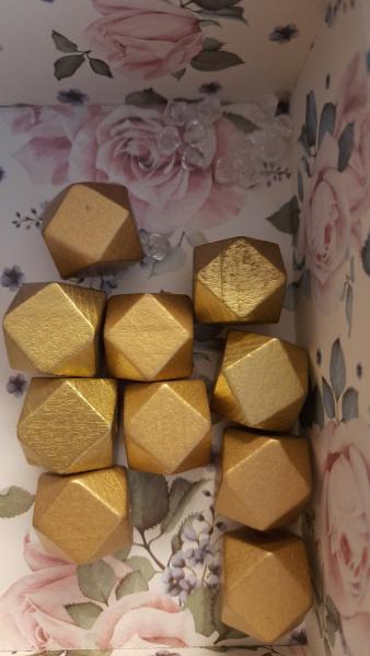 Holzperle Gold
